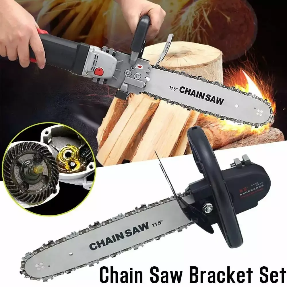 1 Set of Universal Converter Woodworking ChainSaw for Changing Angle Grinder Change Into Electric Chain Saw