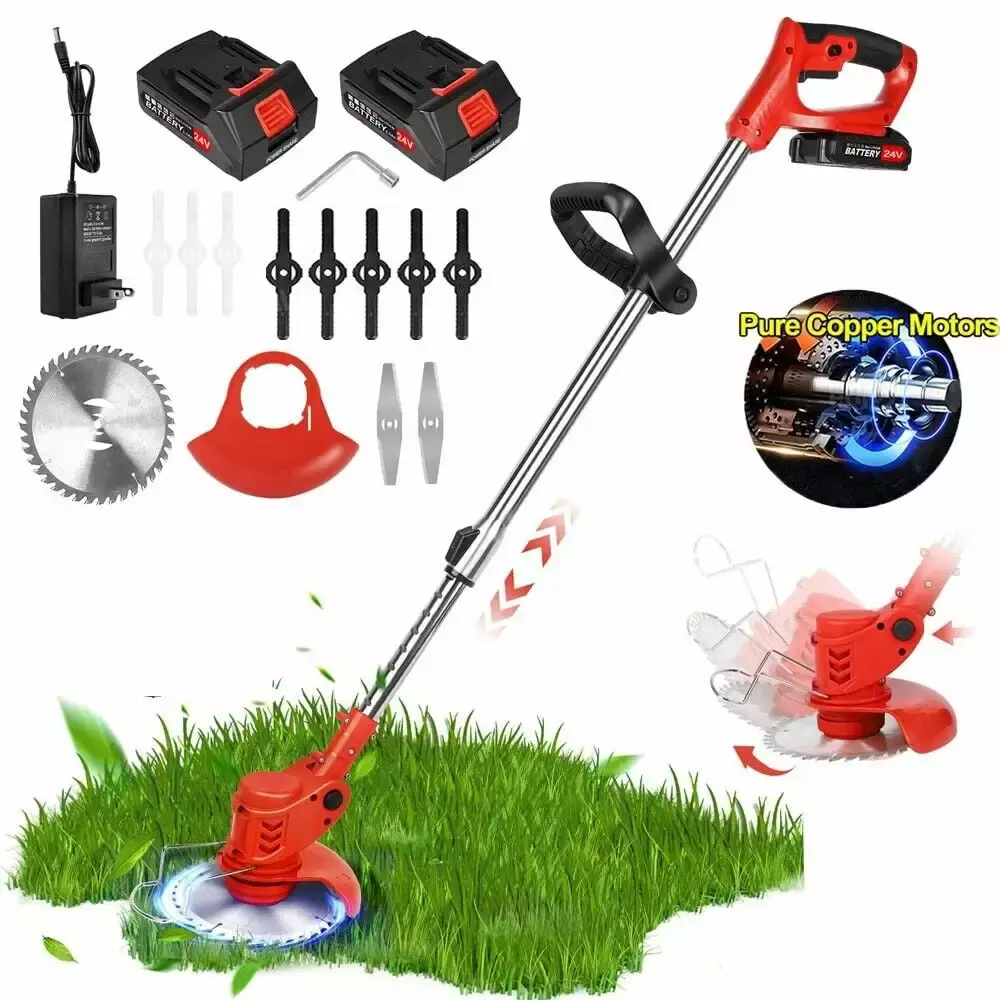 1000W Cordless Electric Lawn Edger with 3-in-1 Practicality and Adjustable Length