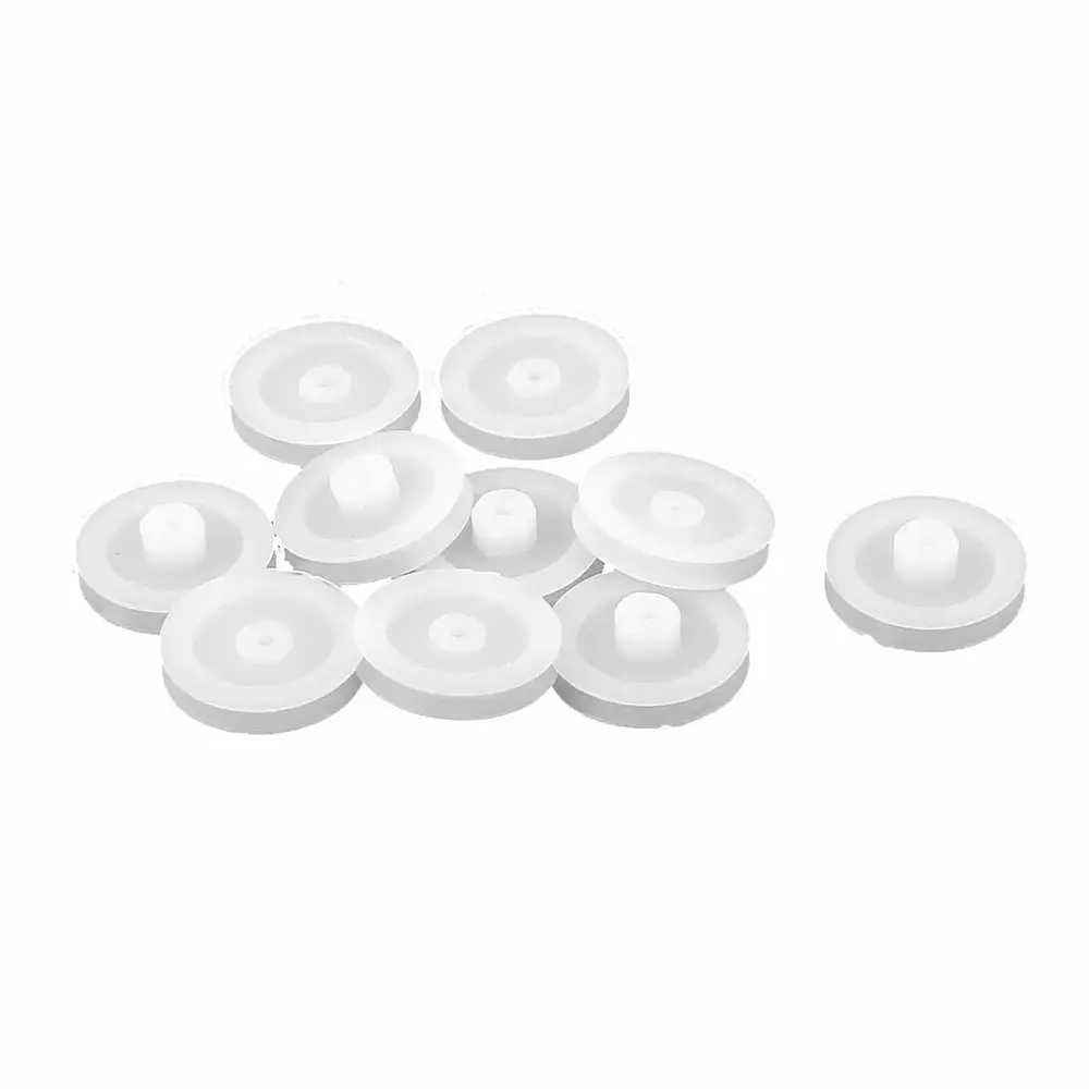 10Pcs White Plastic 18mm Diameter Machanical Model Belt Pulley
