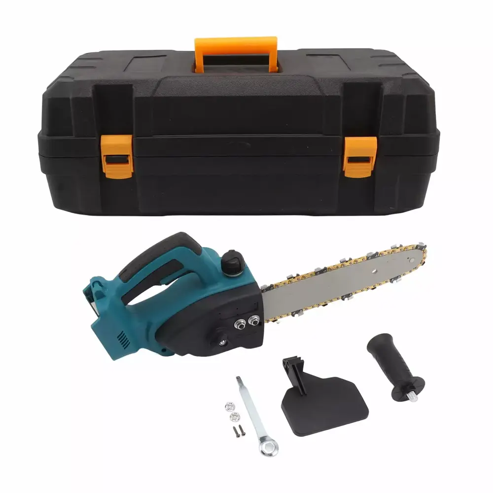 10in Mini Cordless Chainsaw Electric Cutting Chain Saw for Woodworking Garden Tool 1200W