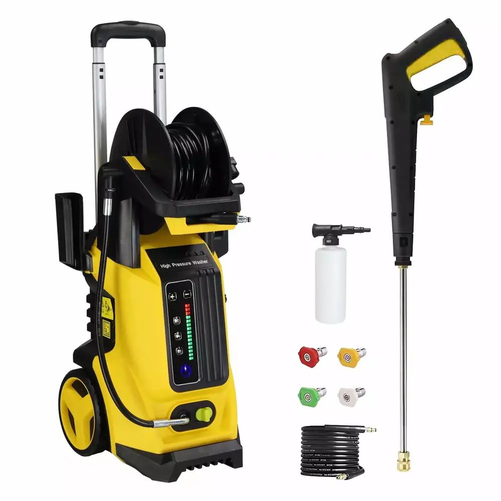 110V.3800PSI High Pressure Cleaner with 1800W Motor - Professional Grade Cleaning Power for Home and Commercial Use
