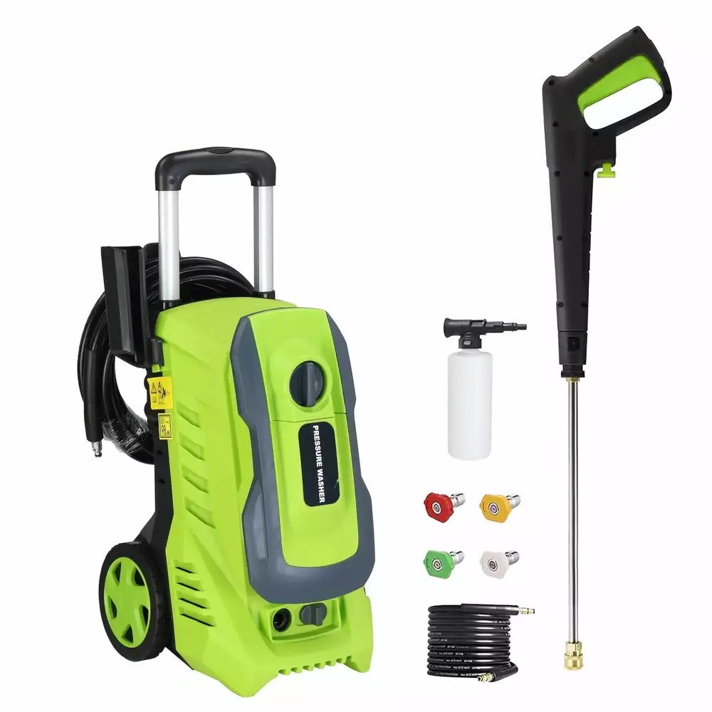 110V Green 3300PSI High Pressure Cleaning Machine with 1800W Motor for Home Use