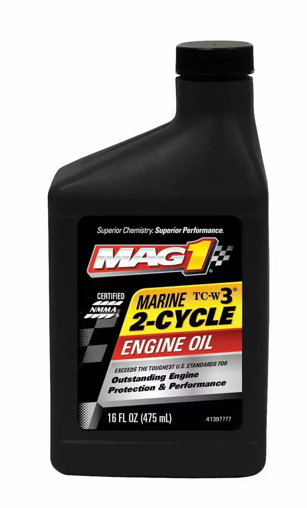 12 PACKS : Mag 1 60140 Marine TC-W3 2-Cycle Engine Oil - 16 oz.