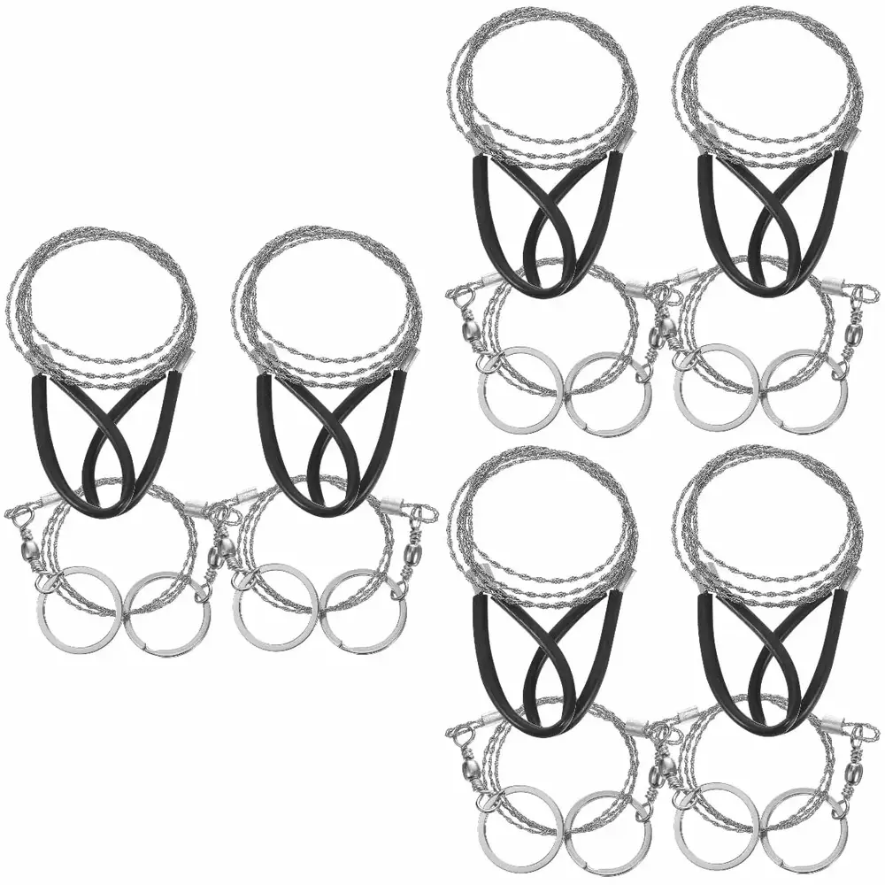 12 Pcs Wire Saw Chain Survival Tools Camping Saws Rope Chainsaw Pocket Kit Emergency Outdoor Supplies