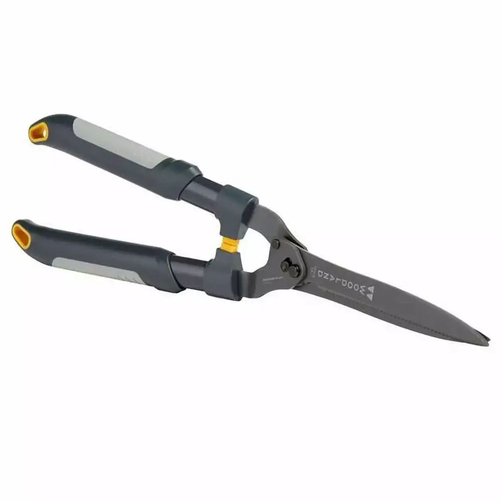 12 in. High LeverAction Carbon Steel Serrated Hedge Shears