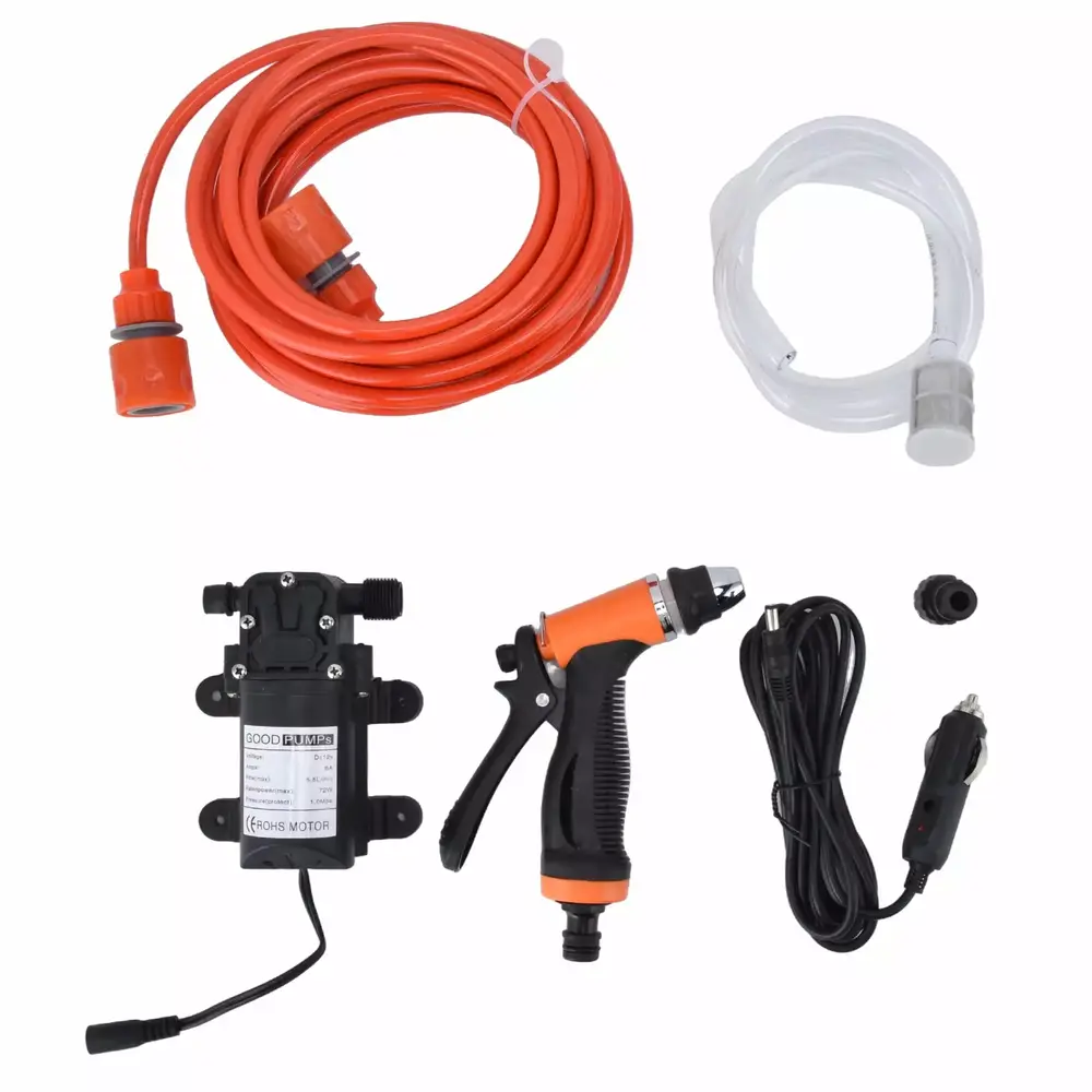 12V 72W Pressure Washer Male Thread G1/2 Travel-friendly Car Washing Machine Powerful Washing Kit for Home Garden Vehicles