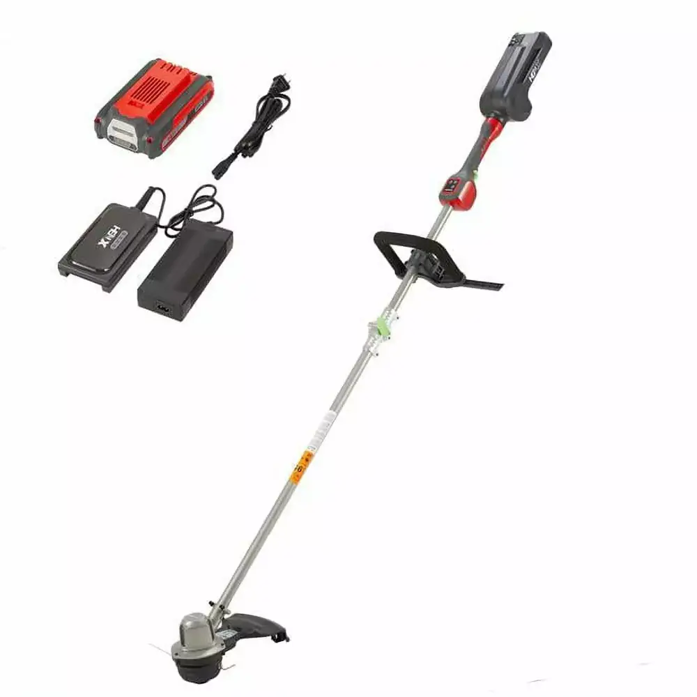 14 in. 40V Cordless Brushless String Trimmer with Charger & Battery. Red & Green
