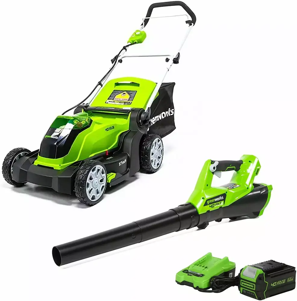 14-inch 40V Mower / Axial Blower Combo Kit. 4Ah USB (Power Bank) Battery and Charger Included 1306202AZ
