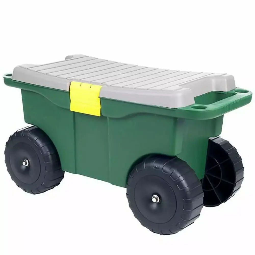 20 in. Plastic Garden Storage Cart & Scooter