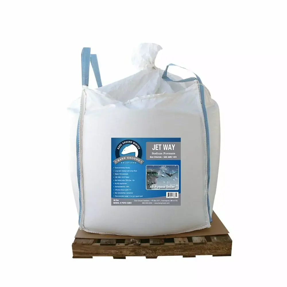 2000lb Sack of Bare Ground Jet Way Sodium Formate Granular Deicer