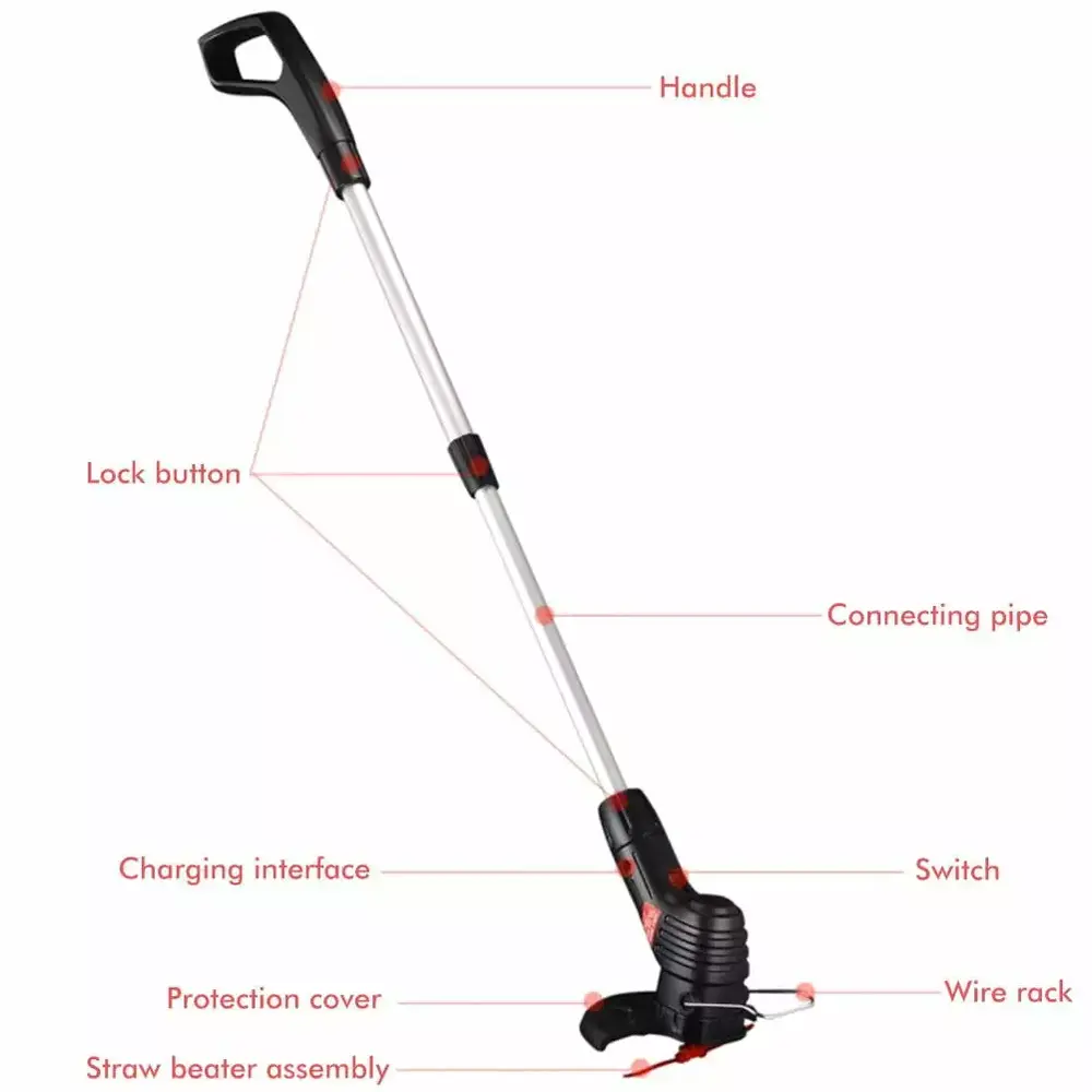 2024 Garden Tool Cordless Lawn Trimmer Cordless Rechargeable Grass Trimmer String Grass Trimmer for Garden Lawn Weeding clearance Closing sale Flash Sale