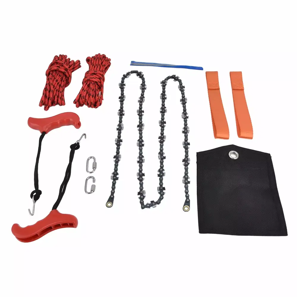 2024 Hand Rope Chain Saw Productive Both Sides Teeth Blades Folding Pocket Chainsaw for Tree Limb 53 Inch