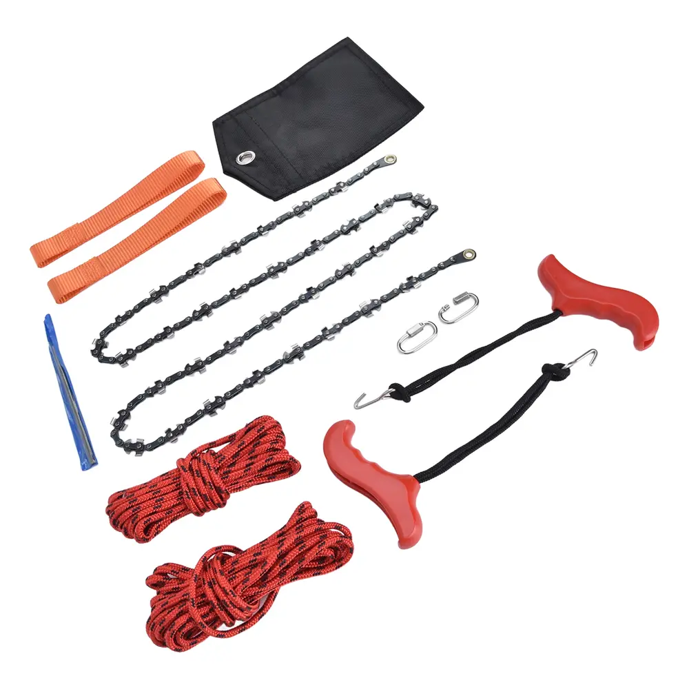 2024 Hand Rope Chain Saw Productive Both Sides Teeth Blades Folding Pocket Chainsaw for Tree Limb 53 Inch