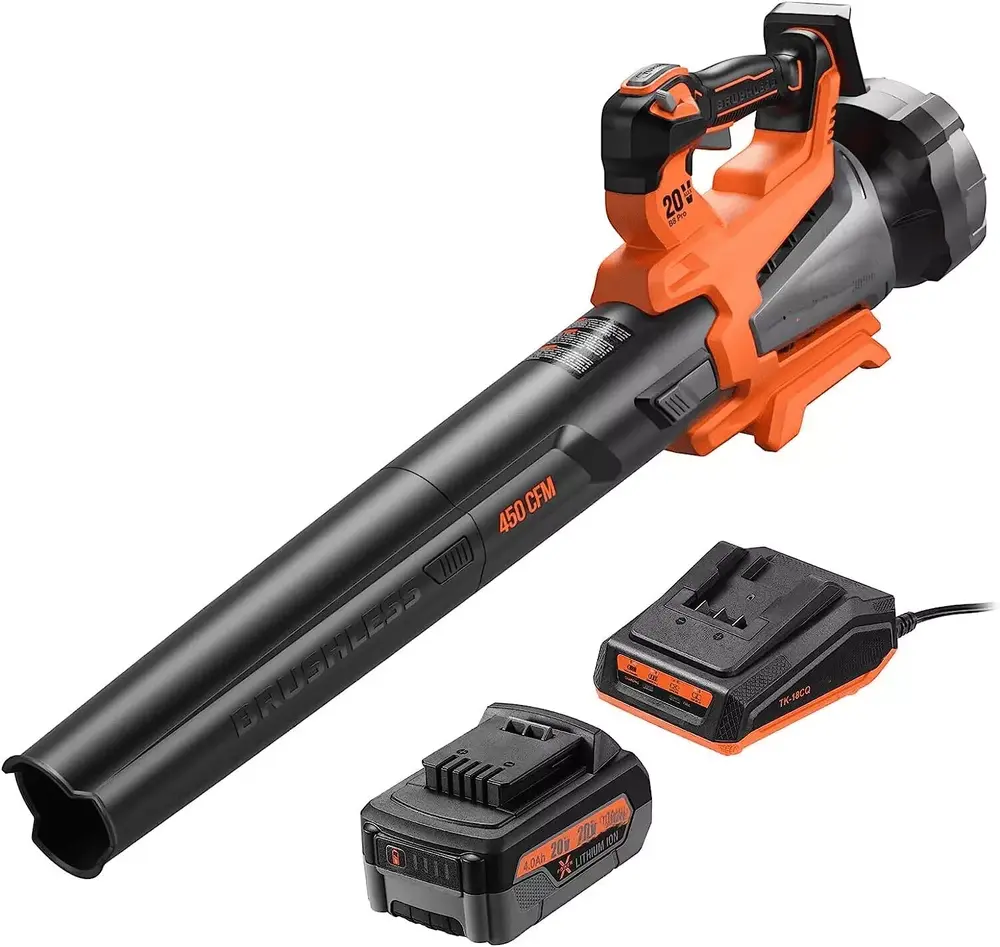 20V 450CFM Cordless Leaf Variable Speed & Turbo Mode .4.0Ah Batt