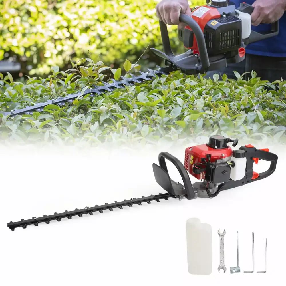 24 Double Sided Blade 26cc Gas Hedge Trimmer Recoil Gasoline Trim Blade
