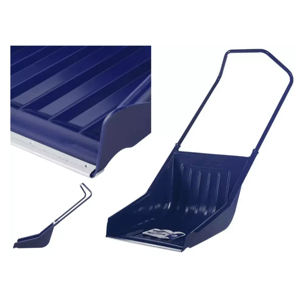 24' W Sleigh Snow Shovel Pusher Ergonomic Handle. Large Plastic Blade