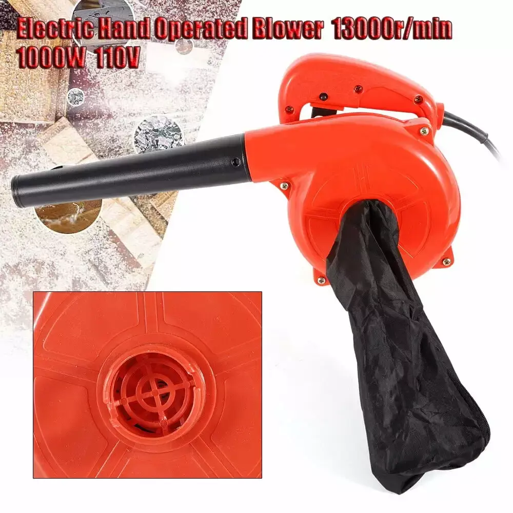 ZhdnBhnos 1000W 110V Electric Handheld Air Blower Mini Travel-friendly Vacuum Dust Removal Cleaner Computer Cleaning Machine 13000r/min