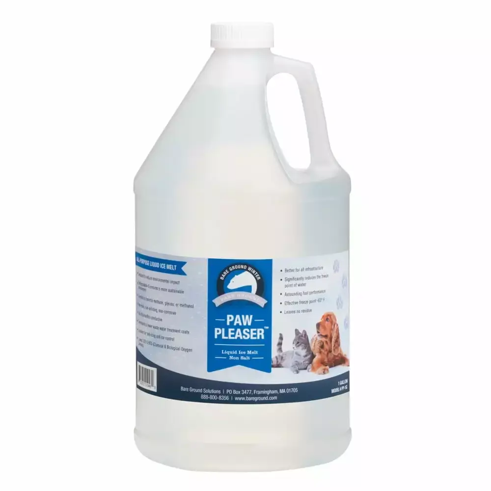 Bare Ground Winter Bare Ground Solutions PP-1G Paw Pleaser No Salt Non-Toxic Pet Protect Liquid Deicer. 1 Gallon