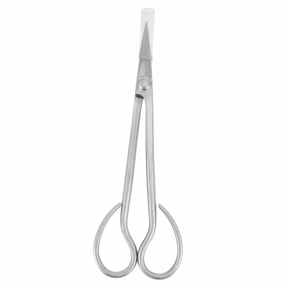 Bonsai Scissors Stainless Steel Leaf Sprout Shears with Long Handle for Garden Flower Vegetable