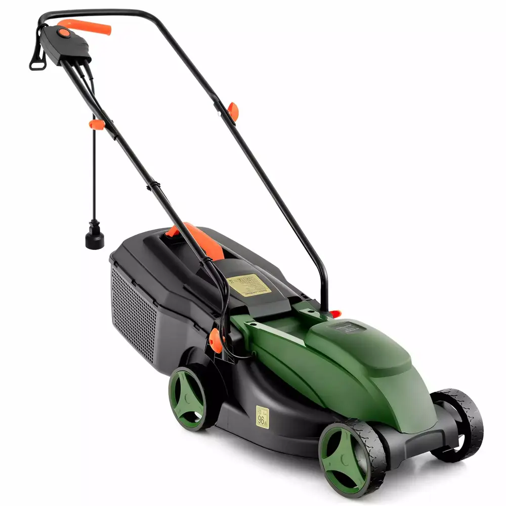 Costway Electric Corded Lawn Mower 12-AMP 14-Inch Walk-Behind Lawnmower with Gatherion Box