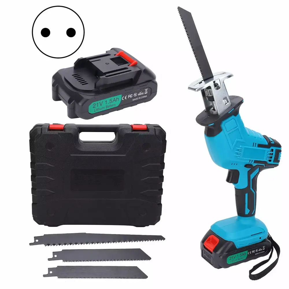 Electric Reciprocating Saw Outdoor Travel-friendly Logging Chainsaw LithiumPower AC100240V(EU Plug )
