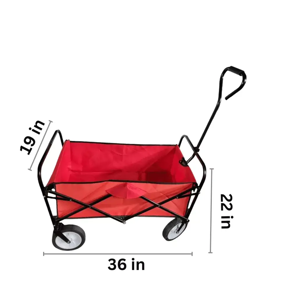 Foldable Wagon with Collapsible Design. 7.5 Inch Wheels. Large Capacity - Perfect for Camping and Beach Activities