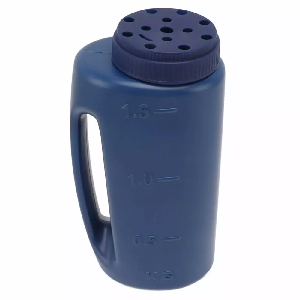 Handheld Spreader. Handheld Fertilizer Spreader. Plastic Hand Held Grass Seed Spreader. Mini Crop Spreading Salt Sowing Pot. Salt Spreader for Snow Ice Blue