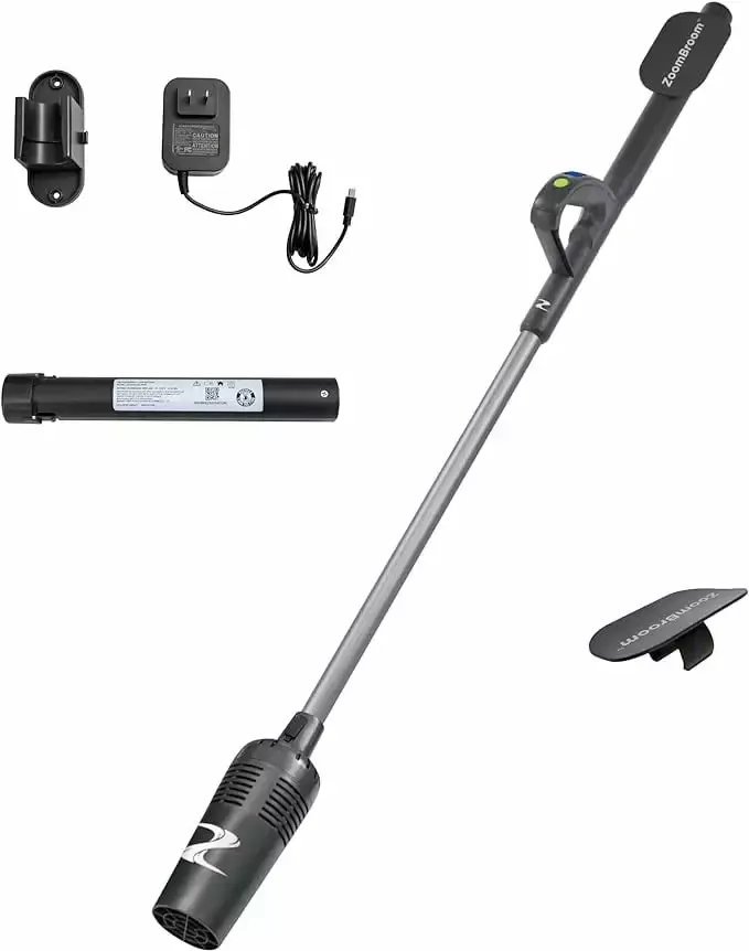 ZoomBroom Featherweight Cordless Stick Blower for Outdoor Living Areas