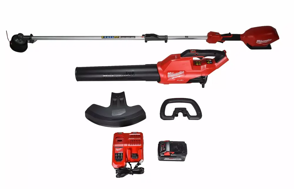Milwaukee 3000-21 M18 FUEL Brushless Lithium-Ion Cordless String Trimmer with QUIK-LOK / Blower Combo Kit (8 Ah)