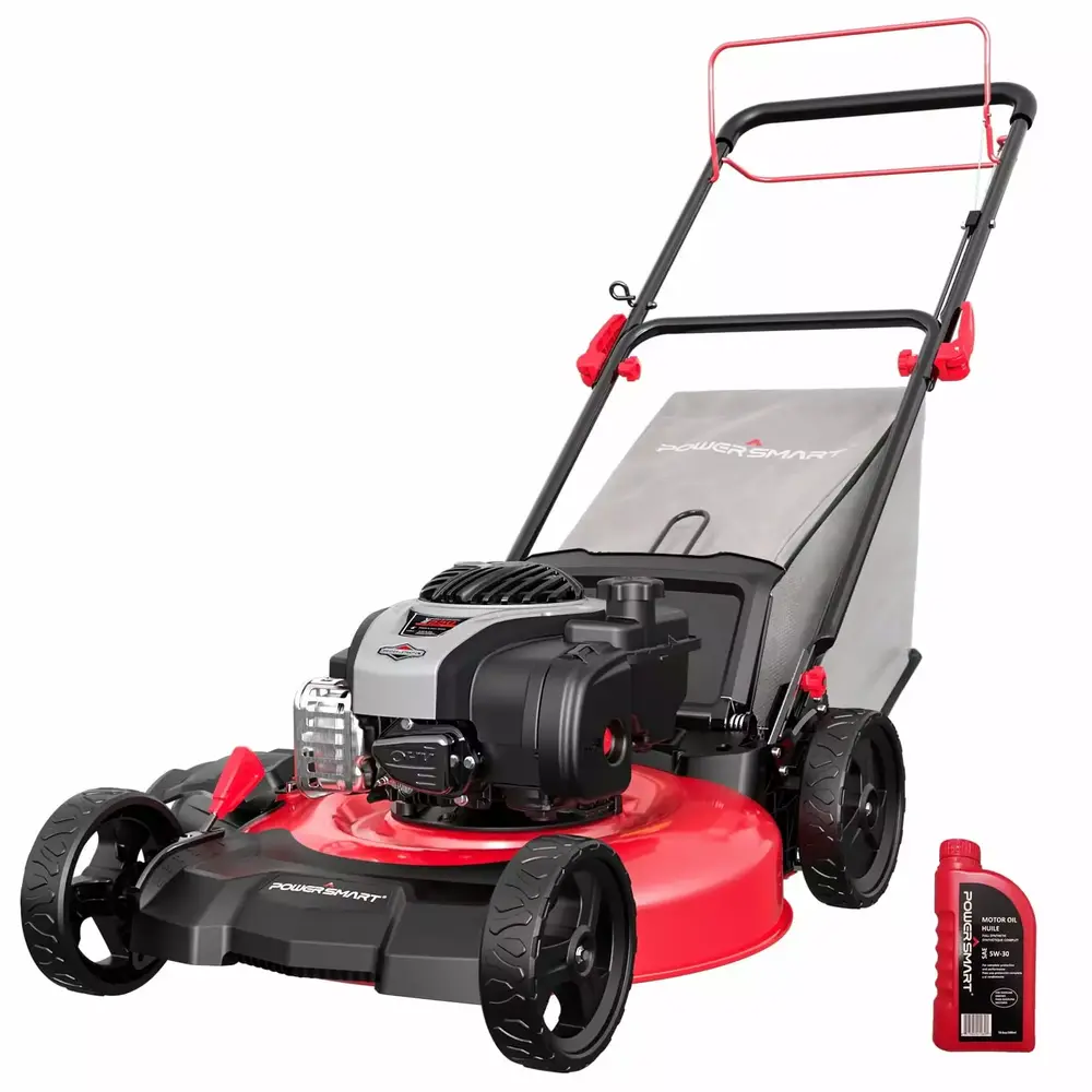 PowerIntelligent Gas Self-Propelled Lawn Mower. 21 in. B&S Engine 140cc 2-in-1 Walk-Behind. 6-Position Height Adjustment