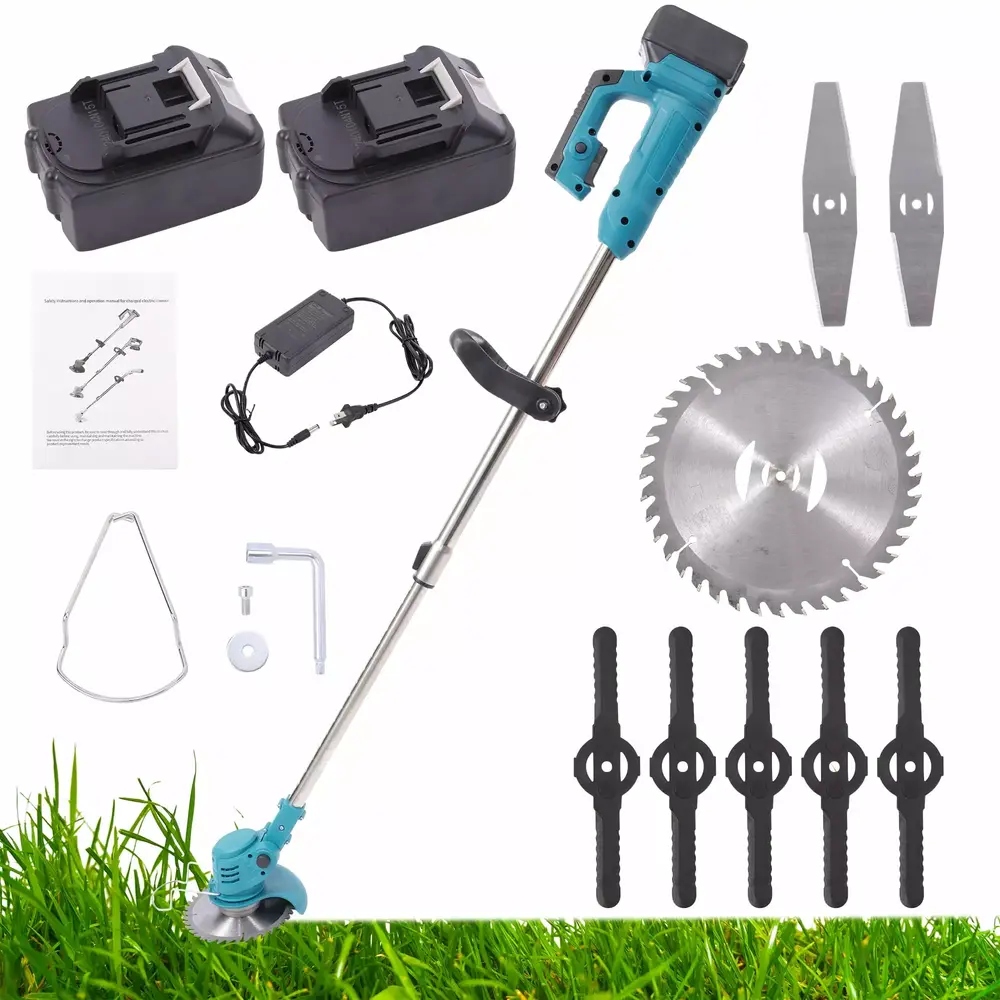 SAYFUT Electric Weed Lawn Edger Eater Cordless Grass String Trimmer Cutter & Battery