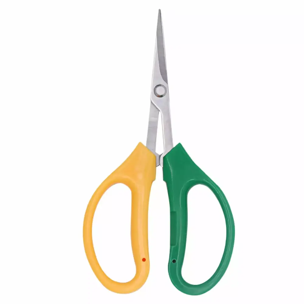 SHAOTELLME Two Color Handle Houtilizehold Pruning Shears For Gardening Grape Picking Scissors. Yellow