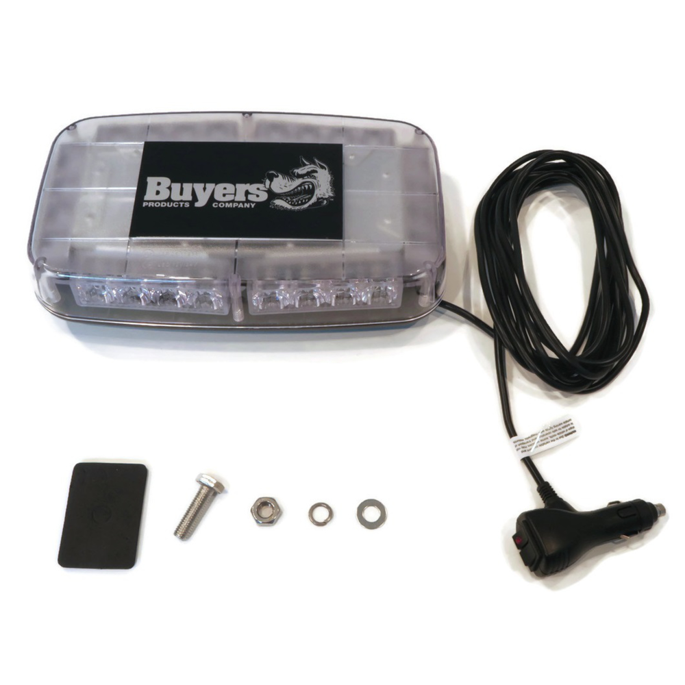 (2) LED Amber Magnetic Lightbars For Buyers SAM 8891040 Truck Emergency Light