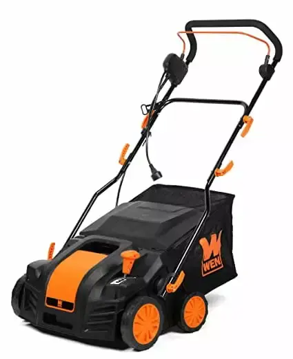 WEN 16-inch 15-amp 2-in-1 Electric Dethatcher and Scarifier with Gatherion Bag