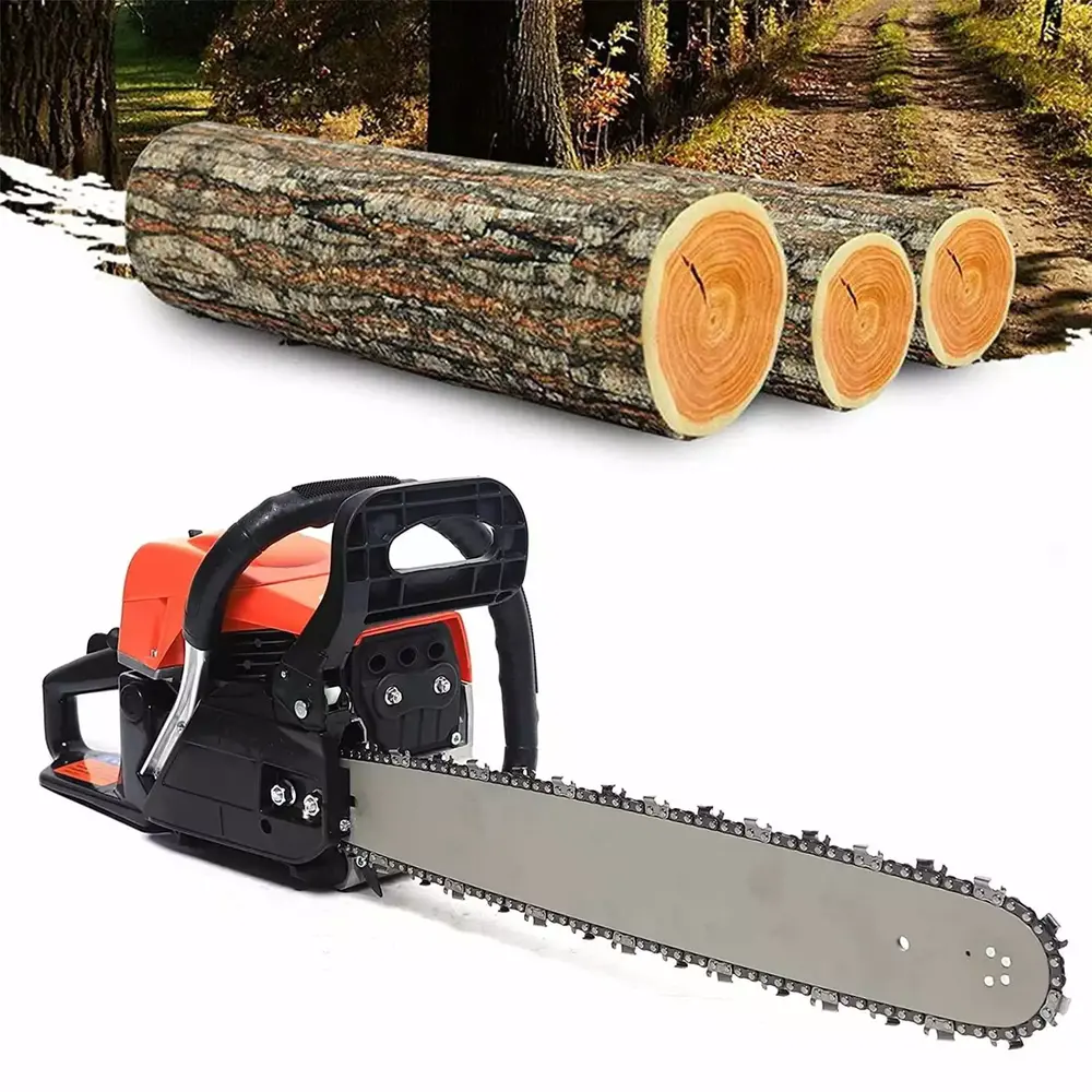 Wuzstar 52cc Cordless Gas Chainsaw Handheld Professional Petrol Chainsaw with 20 Bar for Garden Tree Wood Cutting
