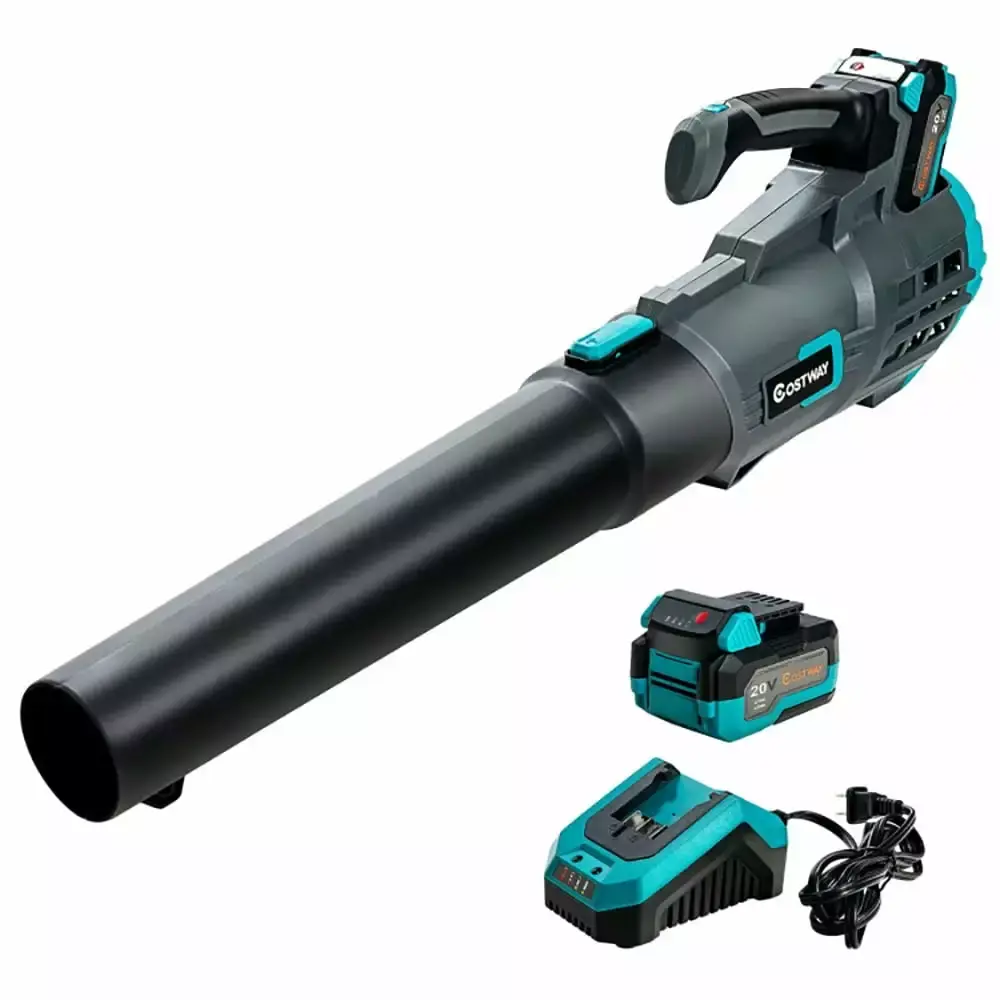 Yardi Yard Electrical Cordless Leaf Blower with Battery and Charger-Gray
