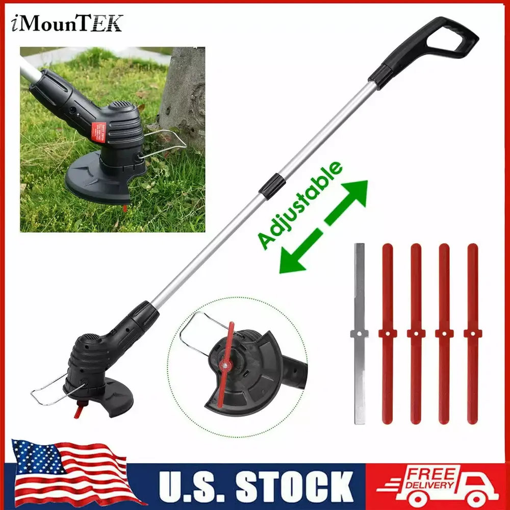 ZGBY Electric Cordless Grass Trimmer Edger & Weed Trimmer Built-In 2000Mah Battery