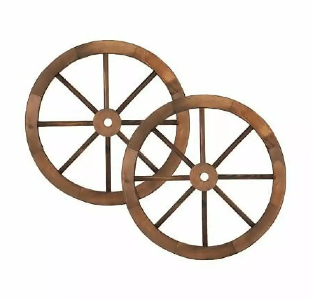 ZHANGHU Wagon Wheel 24 Wood Decorative Home Garden Yard - Wooden Western Rustic Country