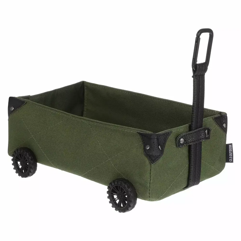 Zonh Folding Cart Tissue Box with Wheels & Handle - Outdoor Utility Wagon
