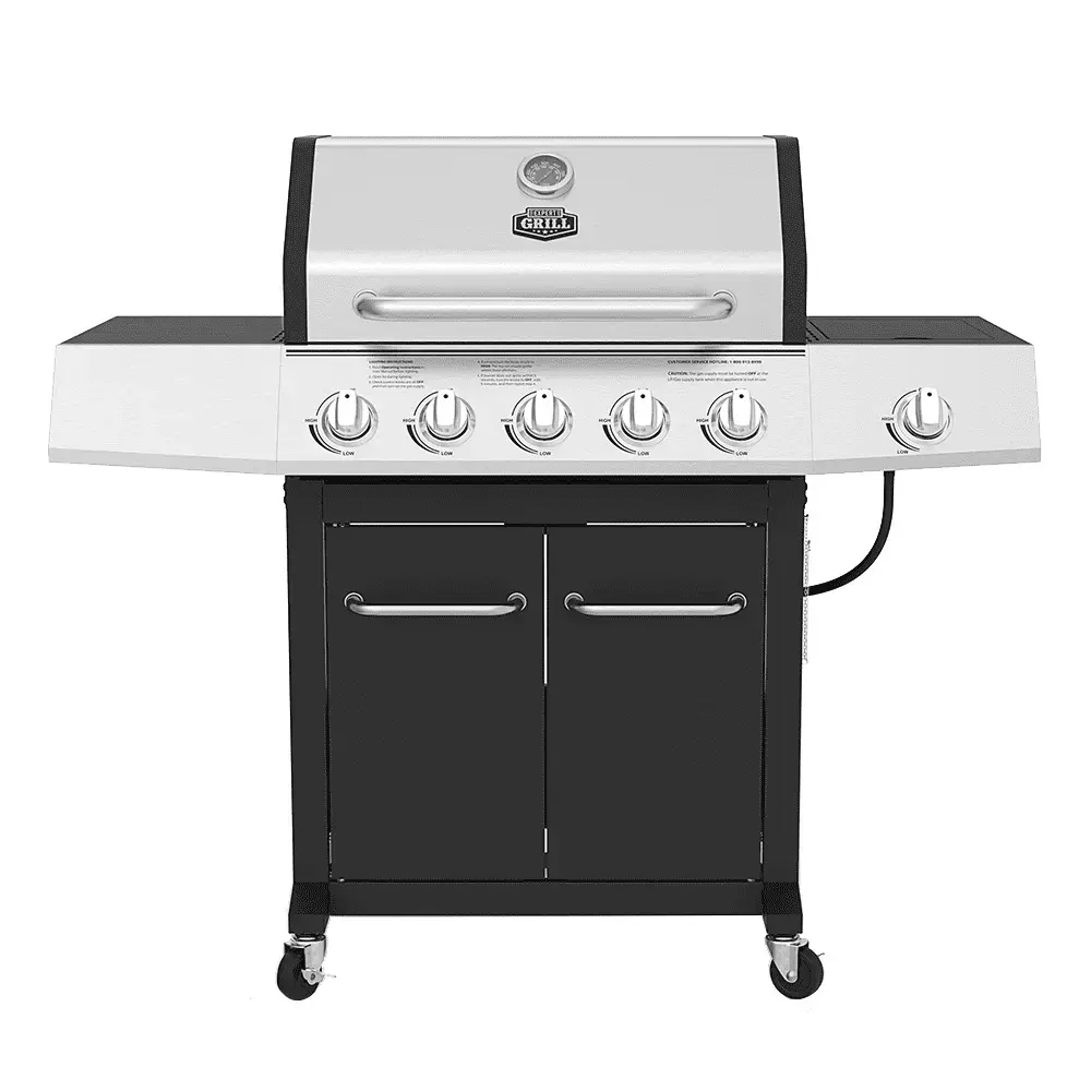 Expert Grill 5 Burner Propane Gas Grill Side Burner