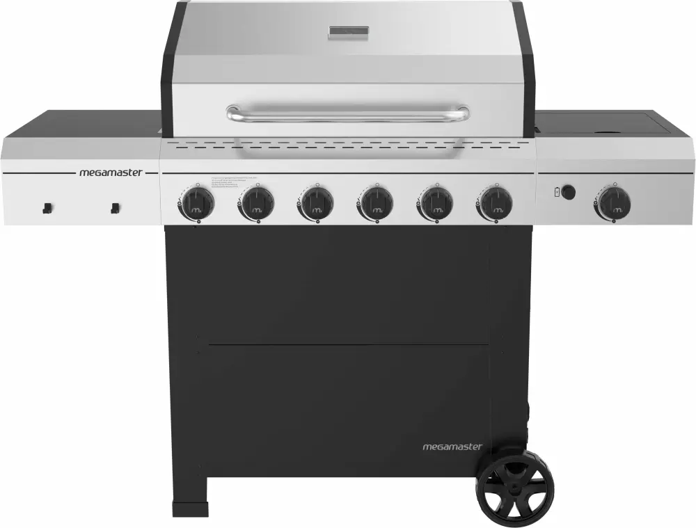 Megamaster 6-Burner Propane Gas Grill Side Burner