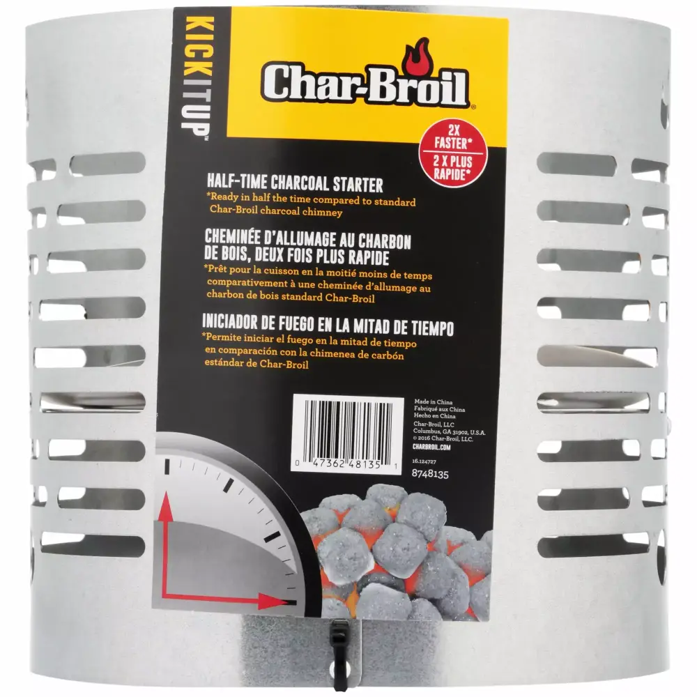CHAR-BROIL HALF-TIME CHARCOAL STARTER Quick and Easy BBQ Fire Starting