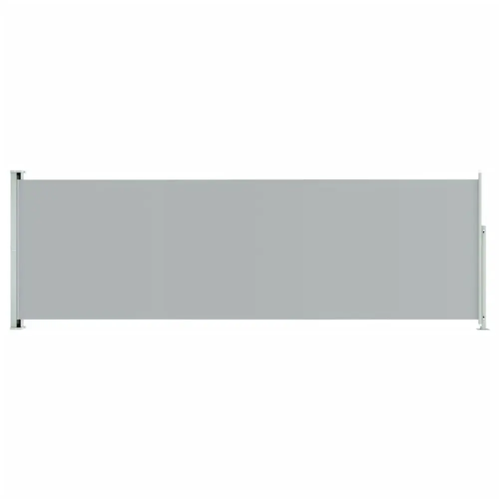 Gray Patio Retractable Side Awning 78.7x236.2 Inches Weather Resistant