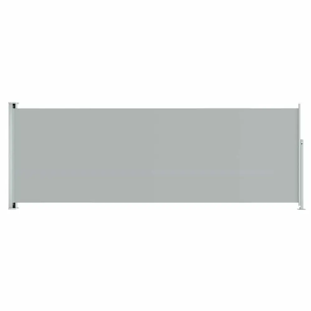 Gray Patio Retractable Side Awning 86.6x236.2 Inches Outdoor Canopy