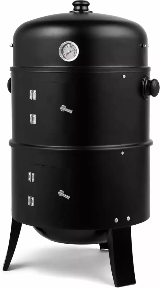 Iron Spray Smoker Carbon Grill - Outdoor BBQ Barrel Grill Camping Patio Backyard HEYWU