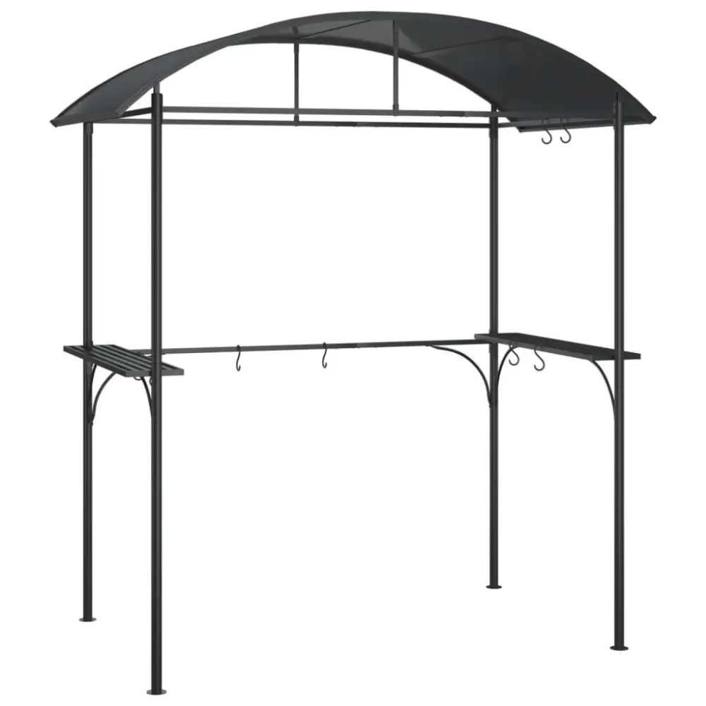 Anthracite BBQ Gazebo Side Shelves 86.6x45.3x90.6 Inches Steel