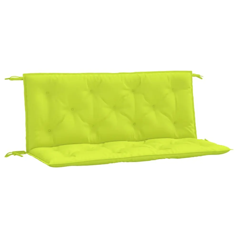 2 Piece Bright Green Garden Bench Cushions 47.2x19.7x2.8 Inches Oxford Fabric