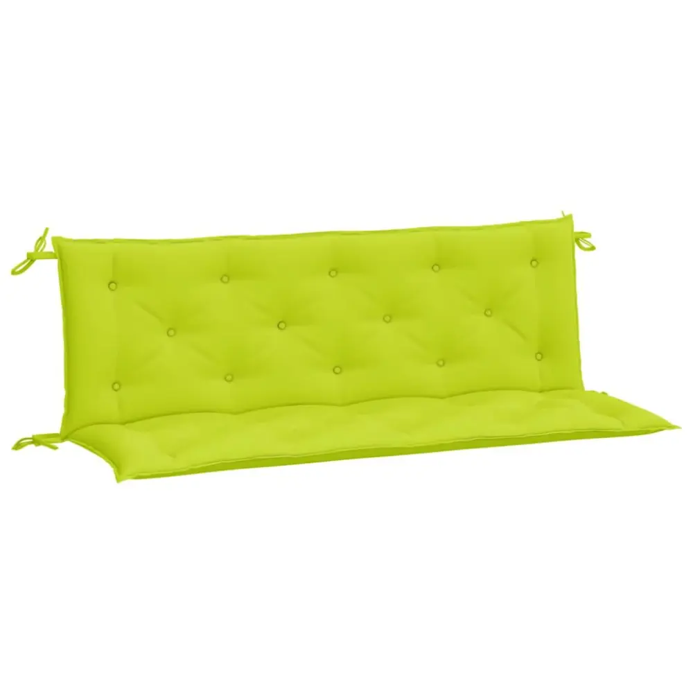 2 Piece Bright Green Garden Bench Cushions 59.1x19.7x2.8 Inches Oxford Fabric