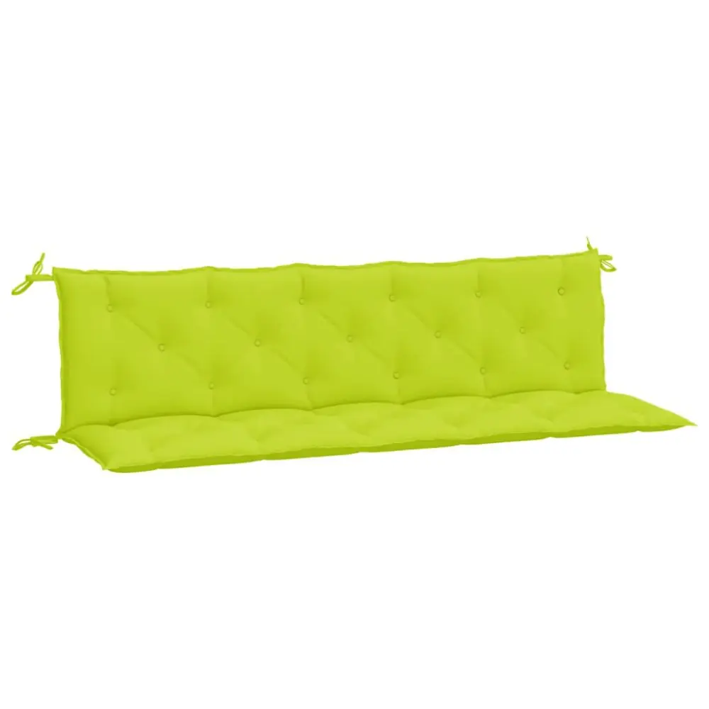 2 Piece Bright Green Garden Bench Cushions 70.9x19.7x2.8 Inches Oxford Fabric