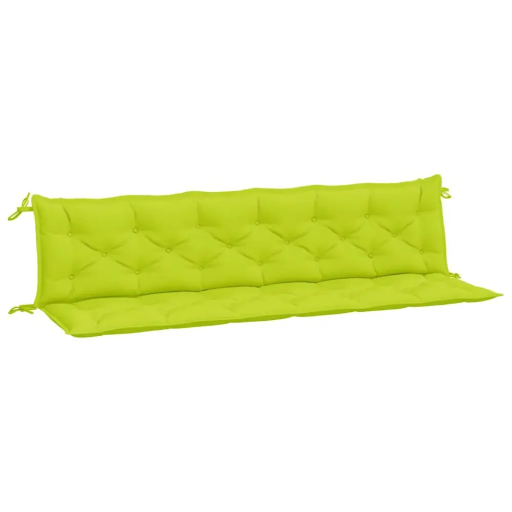 2 Piece Bright Green Garden Bench Cushions 78.7x19.7x2.8 Inches Oxford Fabric